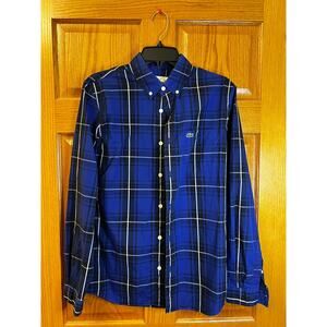 Lacoste Blue Check Dress Shirt